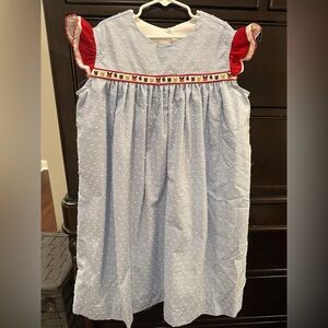 Blue and Red mouse snack ribbon dress